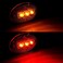 مصابيح LED جانبية مدخنة مزدوجة السرير لسيارات فورد F350 F450 F550 (قطعتان كهرمانيتان، قطعتان أحمرتان).