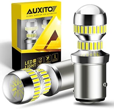 مصابيح AUXITO 1157 LED، 2057 2357 7528 BAY15D LED لمصابيح الرجوع للخلف، ومصابيح الفرامل الخلفية، 6000K أبيض.