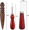 Honoson 6 Pcs Leather Knife Set, Including 4 Leather Edge Bevelers, Leather Cutting Knife Skiving Knife, Sandalwood Edge Leather Burnisher Tool for DIY Leather Craft,1. 5 mm 1. 2 mm 1. 0 mm 0. 8 mm.