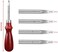 Honoson 6 Pcs Leather Knife Set, Including 4 Leather Edge Bevelers, Leather Cutting Knife Skiving Knife, Sandalwood Edge Leather Burnisher Tool for DIY Leather Craft,1. 5 mm 1. 2 mm 1. 0 mm 0. 8 mm.