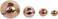American Ayurveda Pure Copper Ball, Energy, Meditation, Crytal Sphare Sphere, Grounding, Movement with Copper Orb - 2 pcs of 1. 1 Inch.