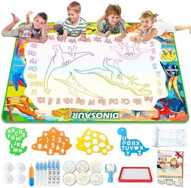 Jasonwell Magic Doodle Mat 152 X 102cm Water Mat Large Drawing Tablet Magic Kit Water Drawing Paint Develop Smart Drawing Toys for 3 4 5 6 7 8 Years Old Child.
