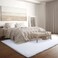 Merelax Modern Soft Fluffy Large Shaggy Rug for Bedroom Livingroom Dorm Kids Room Indoor Home Decorative, Comfy Non-Slip Plush Furry Fur Area Rugs Nursery Accent Floor Carpet 4x6/5x8ft 4 x 6 Feet Whit