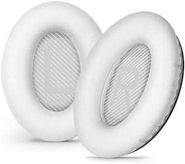 Aurivor Replacement Ear-Pads Cushions for Bose QuietComfort-35 (QC-35and QuietComfort-35 II (QC-35 IIOver-Ear Headphones (White.
