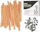 NOOR Wood Wicks for Candles Making - 50 Pieces Smokeless Wooden Wicks with Booster. Crackling Wood Wick with Metal Clips for Candle Making and DIY Candle Craft.