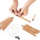 NOOR Wood Wicks for Candles Making - 50 Pieces Smokeless Wooden Wicks with Booster. Crackling Wood Wick with Metal Clips for Candle Making and DIY Candle Craft.