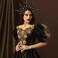Fantherin Mary Halo Crown Headband Spiked Zip Tie Halo Crown Sunburst Goddess Headpiece with Crystal.