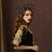 Fantherin Mary Halo Crown Headband Spiked Zip Tie Halo Crown Sunburst Goddess Headpiece with Crystal.