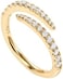 PAVOI 14K Gold Plated Cubic Zirconia Open Twist Eternity Band for Women.