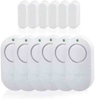 Toeeson Door Window Alarm, 120 DB Window Chime Alarms for Home, White Door Alarms for Kids Safety.