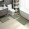 HOMEIDEAS 3 Pieces Bathroom Rugs, Ultra Soft Non Slip Absorbent Chenille Toilet Bath Mat Set (Sage Green.