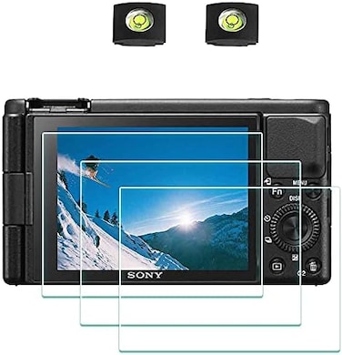 واقي شاشة ULBTER لكاميرا Sony ZV-1 II/ZV-1 / ZV1 II ZV1 ZV-E10 ZVE10 غطاء قاعدة الفلاش 0.3 مم غطاء زجاجي مقوى بصلابة 9H مقاوم للخدش وبصمات الأصابع والغبار والفقاعات [عبوة من 32 قطعة].