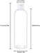 Trendbox 8oz/250ml Clear Bottles with Flip Cap Lid BPA-Free Travel Containers For Shampoos,Lotions and Massage Oils - 30 Pack.