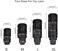 مجموعة حقائب عدسات كاميرا DSLR من ARVOK مقاومة للماء، 4 أحجام لكاميرات Nikon وTamron وSigma وPentax وSony وOlympus وPanasonic وغيرها (أسود).