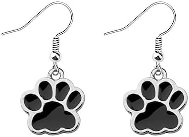FEELMEM Dog Paw Earrings Cute Paw Print Dangle Earrings Dog Jewelry Gift for Dog Lover Dog Mom and Women Girls.