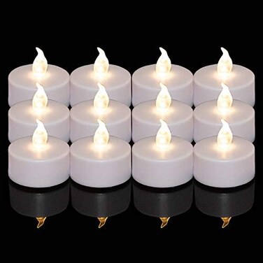 Tappovaly Battery Operated LED Tea Lights :100 Pack Flameless LED Bright ing Candles Long Lasting 200Hours Electric Candle in Warm White Ideal for Party, Wedding, Birthday, Gifts and Home Decoration.