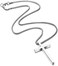 Ursteel Cross Necklace for Men, Silver Black Gold Stainless Steel Cross Pendant Necklace for Men, 16-30 Inches Box Chain, Metal.