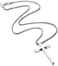 Ursteel Cross Necklace for Men, Stainless Steel Cross Chain Silver Mens Cross Necklace 30 Inch Necklace for Men Gifts.