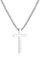 Ursteel Cross Necklace for Men, Stainless Steel Cross Chain Silver Mens Cross Necklace 30 Inch Necklace for Men Gifts.