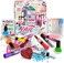 FUN KIDZ Nail Polish Pens Combo Kit, Nail Art Kit For Girls Ages 6 And Up Peelable Nail Polish For With Glitter Acrylic Nail Stickers 3D Nail Decoration Accessories Kit.