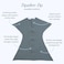 SleepingBaby Zipadee-Zip Transition Swaddle with Zipper, Polyester, Spandex - Roomy Baby Wearable Blanket for Easy Diaper Changes - Classic Grey, Small (4-8 Month- 2 Pack.