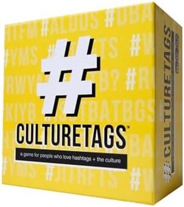 Culture Tags CultureTags - A Game for People Who Love HashtagsThe CultureParty Game Set for Family Fun or Virtual PlayAge 13 Years and Up.