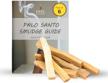Ancientveda Palo Santo Sticks Premium Grade from PeruSacred Wood for Smudging, Meditation, CleansingYoga, 6 Pack.