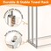 DECLUTTR Freestanding Towel Rack, 3 Tier Stainless Steel Towel Bar Stand for Bathroom, Chrome Plated.