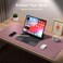 Aothia Leather Desk Pad Protector, Mouse Pad, Office Desk Mat, 31. 5" x 15. 7" Non-Slip PU Leather Desk Blotter, Laptop Desk Pad, Waterproof Desk Writing Pad for Office and Home (Dark Pink.