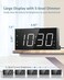 Roxicosly Loud Alarm Clock with Bed Shaker for Heavy Sleeper, Dual Vibrating Alarm Clock with USB Charger for Hearing-impaired Deaf, 7. 5&rsquo;&rsquo; Large LED Display with Dimmer, Snooze, 12/24HBattery Backup.