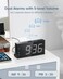 Roxicosly Loud Alarm Clock with Bed Shaker for Heavy Sleeper, Dual Vibrating Alarm Clock with USB Charger for Hearing-impaired Deaf, 7. 5&rsquo;&rsquo; Large LED Display with Dimmer, Snooze, 12/24HBattery Backup.