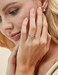 EAMTI 925 Sterling Silver 1. 25 CT Round Solitaire Cubic Zirconia Engagement Ring Halo Promise Ring Size 4-11. 5.