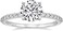 EAMTI 925 Sterling Silver 1. 25 CT Round Solitaire Cubic Zirconia Engagement Ring Halo Promise Ring Size 4-11. 5.