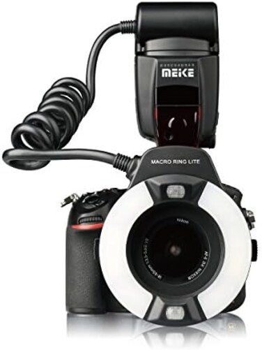 MEKE MK-14EXT-N I-TTL Macro Ring Flash Compatible with Nikon D7100 D7000 D5200 D5100 D5000 D3500 D3200 D3100 D90 D300S D600 with LED AF Assist Lamp.