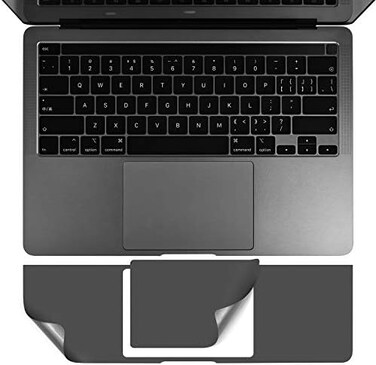 CaseBuy MacBook Pro 13 inch Palm Rest Protector, Wrist Rest Cover with Trackpad Skin for 2023 2022 2021 2020 MacBook Pro 13 inch M2 M1 A2338 A2289 A2251, Space Grey.