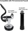 KWODE Pre-Rinse Spray Valve Head for All Commercial Kitchen Sink Faucet, High Pressure Dish Sprayer Nozzle with Hand Grip Assembly Replacement Kit for Restaurant Industrial Faucets.