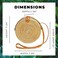 Novum Crafts Round Rattan Bag for Women - Handmade Straw Bags - Wicker Purse - Brown White Circle Crossbody Boho Bags.