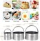 HULISEN Biscuit Cutter Set (3 Pieces/Set, Stainless Steel Round Cookies Cutter with Handle, Professional Baking Dough Tools (Round.