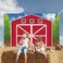 Chiazllta Barn Door Backdrop Farm Theme Birthday Party Decorations Animals Trunk or Treat Halloween Party Background Accessory for Baby Shower Banner Decoration Supplies.