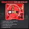 JIFETOR Cooling System Vacuum Purge Radiator Coolant Refill Tool Kit, Automotive Water Tank Pneumatic Vacuum Antifreeze Change Filler Set, with 4 Sizes Adapter Case Hose for Car Van SUV Truck.