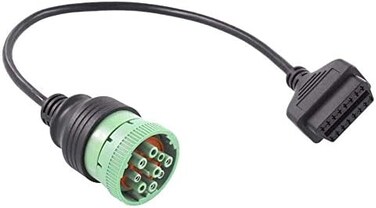 كابل محول MasTrack J1939 ذو 9 دبابيس إلى OBD2، كابل توصيل قدم واحد للشاحنات والسيارات.
