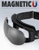Findway Skibrille fr Brillentrger Herren Damen,Snowboardbrille mit Magnetischen Wechselglsern,Snowboard Brille Magnet Brillentrger Polarisierend OTG,Anti Fog, Allwetter Verspiegelt Skibrille.