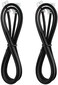NECABLES 2Pack RJ12 Cable 6ft Phone Cord RJ12 6P6C Male to Male Straight Wired for Both Data and Voice Use Black - 6 Feet.