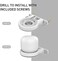 Delidigi 3 Pack ABS Wall Mount Compatible with Nest WiFi Router- AC2200 Bracket Holder Shelf for Nest WiFi Point [Built-in Cable Management](3 Pack, White.