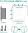 TATOFY Protective Case for Mac Magsafe USB C Adapter, MacBook PRO Charger 85W 87W 96W, Travel Cord Organizer, Charging Cable Management Cord Winder Mac Accessories 15 16 inch (Mac Pro 15'' 16".