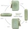 APHISON RFID Credit Card Holder Zipper Card Case Keychain Small Wallet for Women, 0-5GREEN（single zip, Modern.