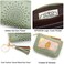 APHISON RFID Credit Card Holder Zipper Card Case Keychain Small Wallet for Women, 0-5GREEN（single zip, Modern.