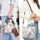 Dasein Purses Handbags for Women Tote Wallet Set Top Handle Satchel Shoulder Hobo Bag 3pcs, A1 White Flower, Medium.