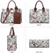 Dasein Purses Handbags for Women Tote Wallet Set Top Handle Satchel Shoulder Hobo Bag 3pcs, A1 White Flower, Medium.