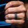 ThunderFit Men Breathable Air Grooves Silicone Wedding Ring Wedding Bands - 7 Rings / 4 Rings / 1 Ring.